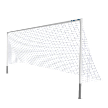 Soccer Goals - Team Official Round Goal - Semi-Permanent (8 ft.H x 24 ft.W x 4 ft.B x 10 ft.D) - NFHS, NCAA Compliant